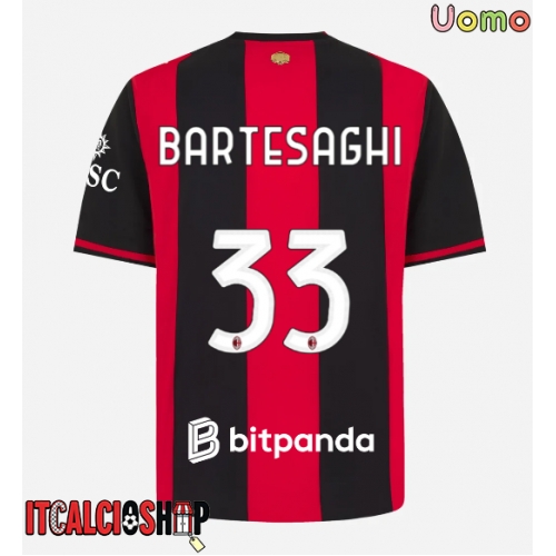 AC Milan Davide Bartesaghi #33 Prima Maglia 2026-27 Manica Corta